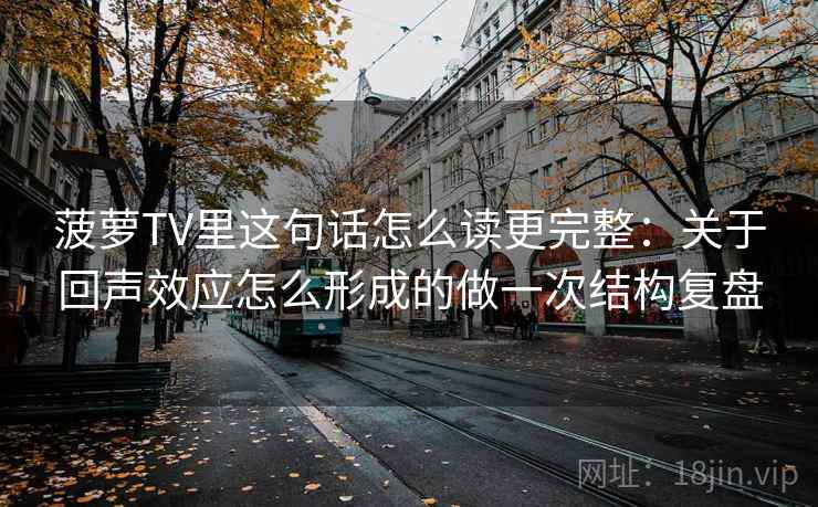 菠萝TV里这句话怎么读更完整:关于回声效应怎么形成的做一次结构复盘 菠萝TV里这句话怎么读更完整:关于回声效应怎么形成的做一次结构复盘